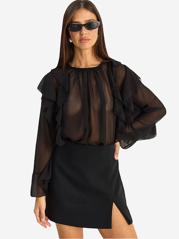 Bianco Lucci Blouse in Black: front