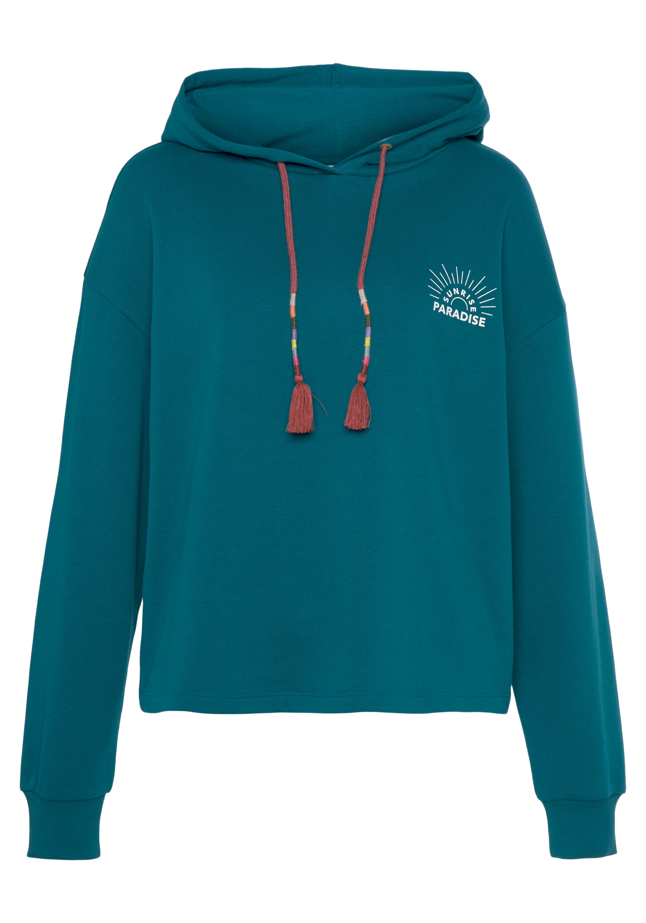 VIVANCE Sweat-shirt en pétrole / blanc, Vue avec produit