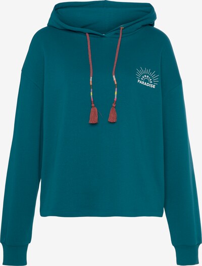 VIVANCE Sweatshirt i petrol / vit, Produktvy