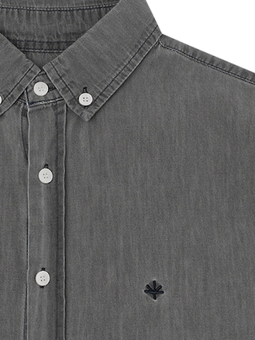 Laurent Vergne Slim fit Button Up Shirt 'Marseille Slim Fit Denim Shirt - Grey' in Grey
