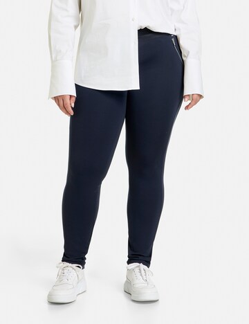 SAMOON Skinny Leggings in Blauw: voorkant