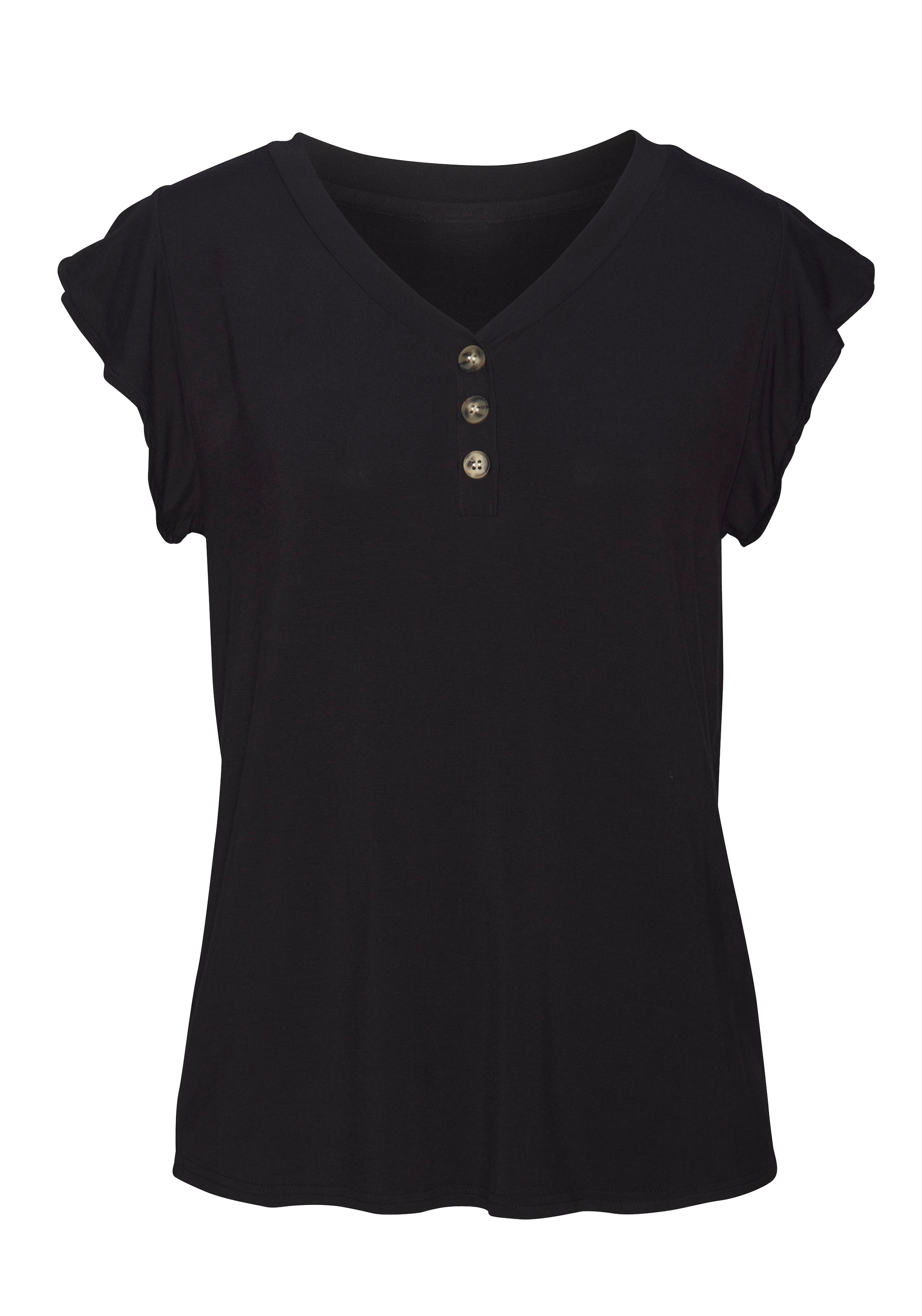 LASCANA Shirt in Black: front