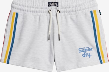 Superdry Regular Broek in Wit: voorkant