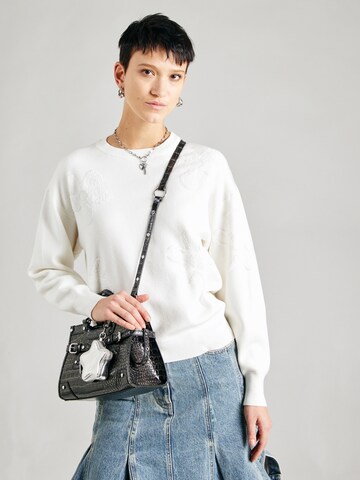 Hailys Pullover 'Fl44oret' i hvid: forside