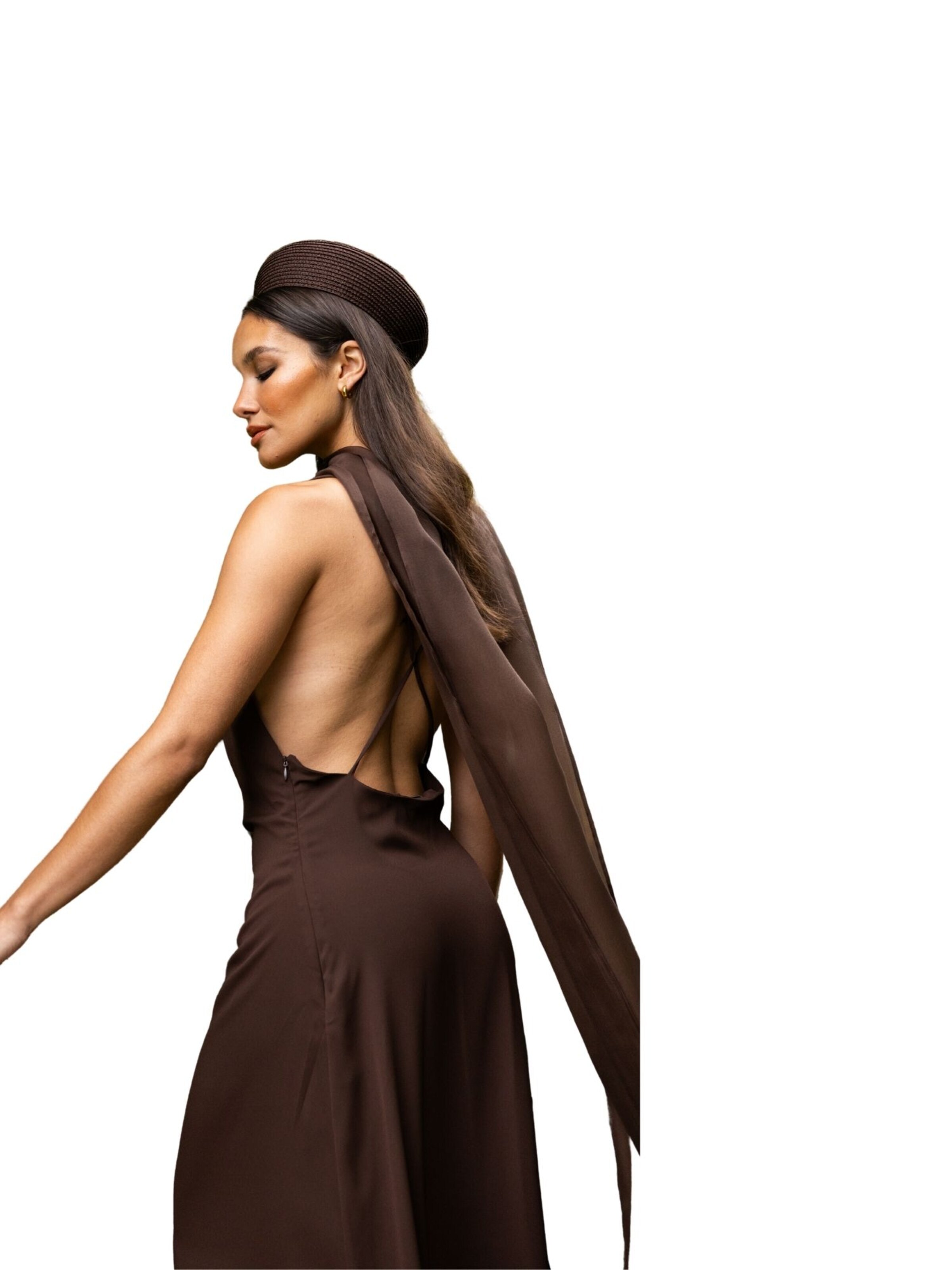 Abito da cocktail 'Jaffna Dress' di Nisia PartyWear in marrone