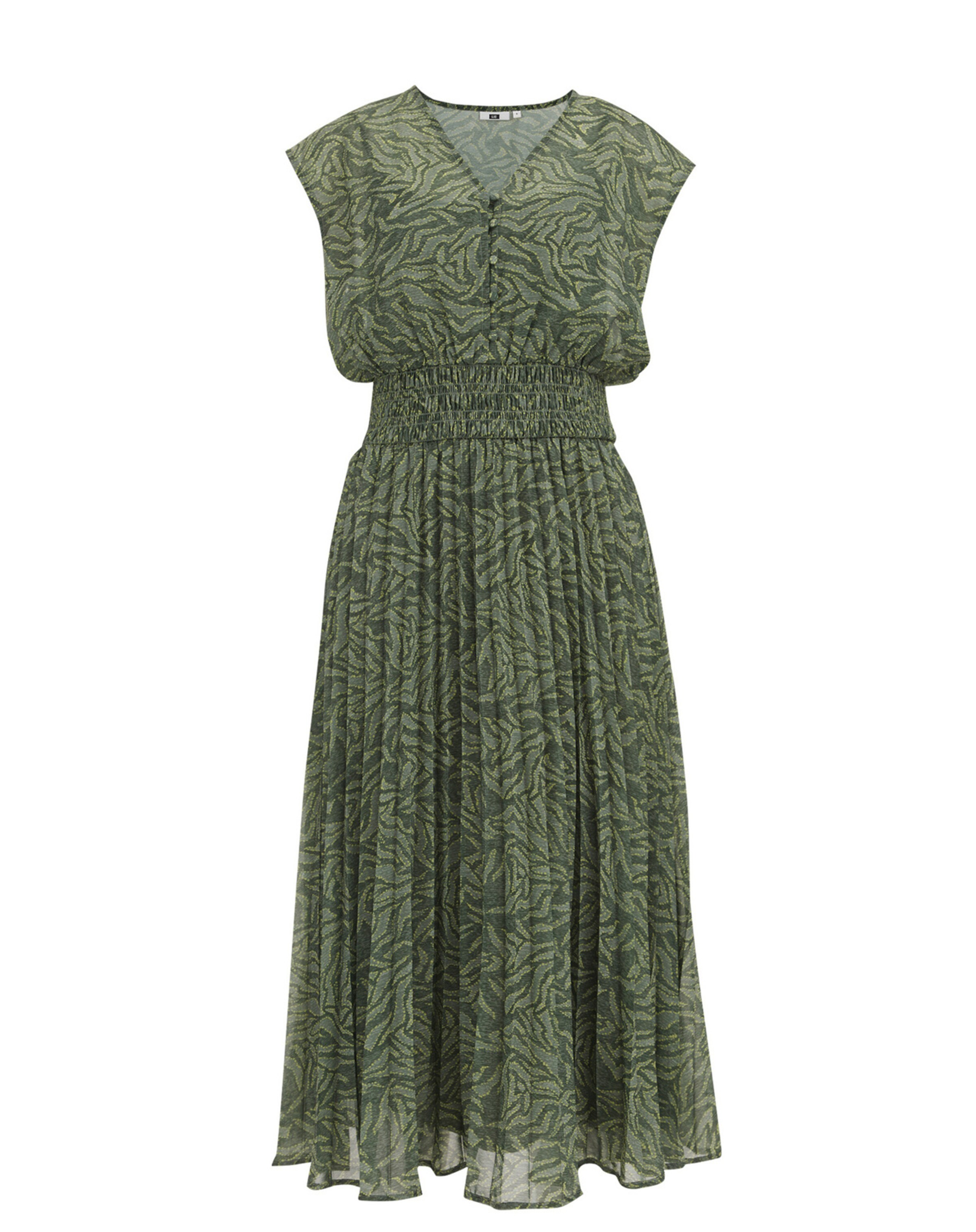 WE Fashion Рокля в зелено: отпред