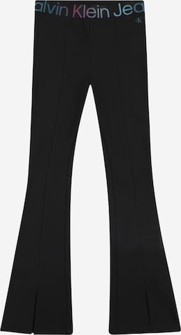 Calvin Klein Jeans Flared Pants in Black: front