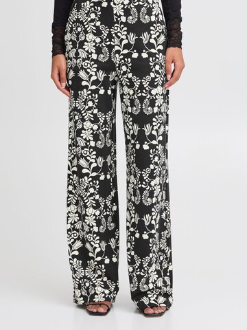 ICHI Loosefit Broek in Zwart