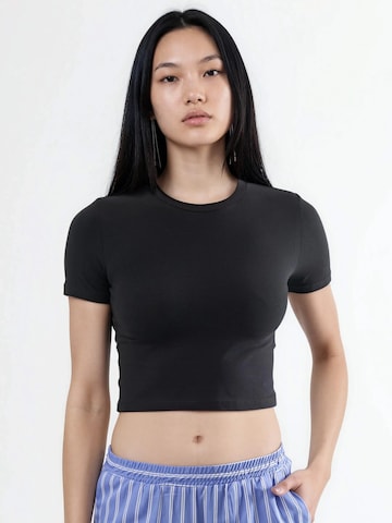 T-shirt Busem en noir : devant