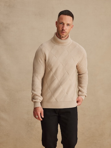 DAN FOX APPAREL Sweater 'Friedrich' in Beige: front