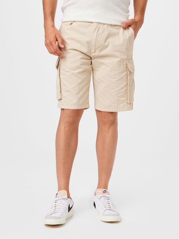 bugatti Regular Cargo Pants in Beige: front