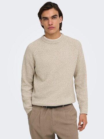 Only & Sons Sweater 'Join' in Beige