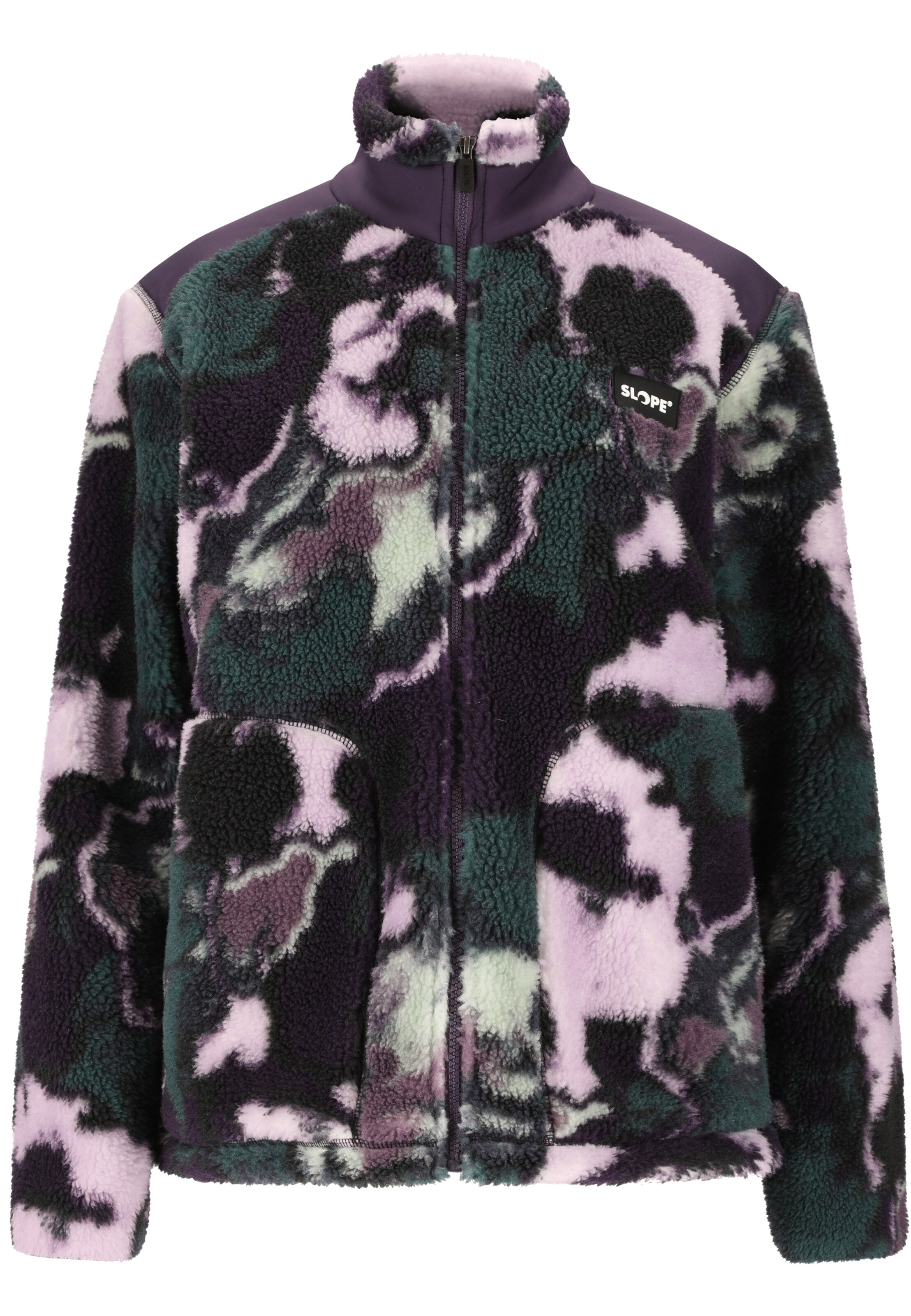 SLOPE Athletic Fleece Jacket 'Kendor' in Green: front