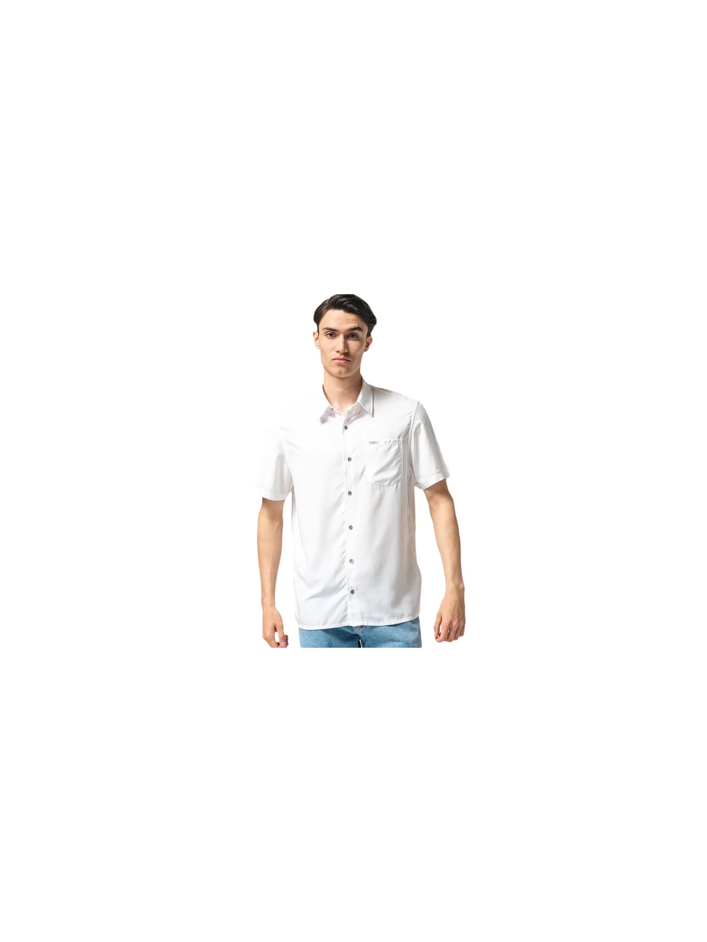 GUESS - Ajuste regular Camisa 'G class' en blanco: frente