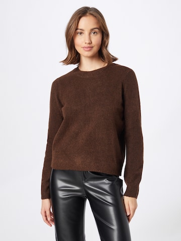 PIECES Sweater 'Janita' in Brown: front