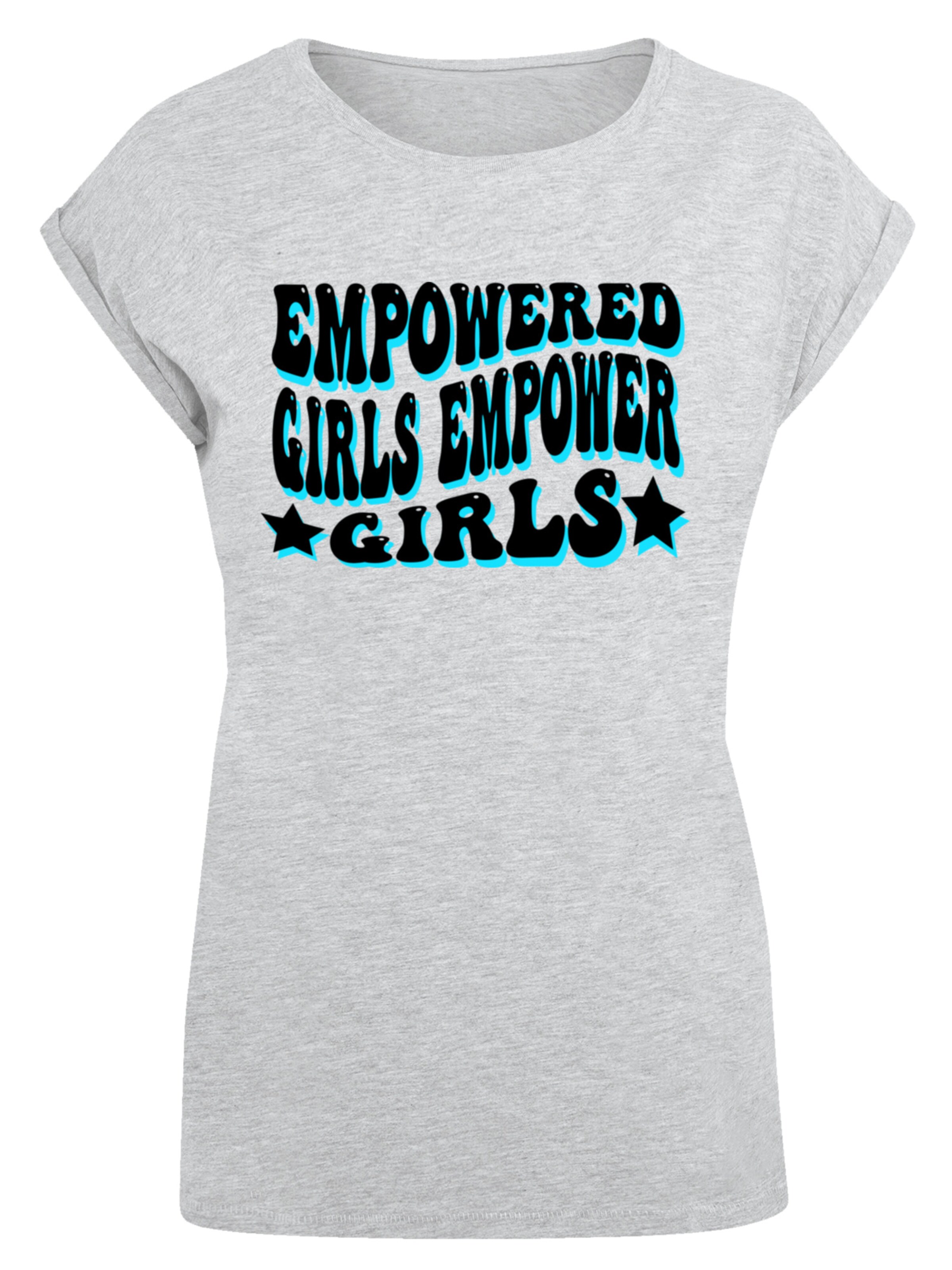 T-shirt 'Internationaler Frauentag  Empowered Girls Power' F4NT4STIC en gris : devant