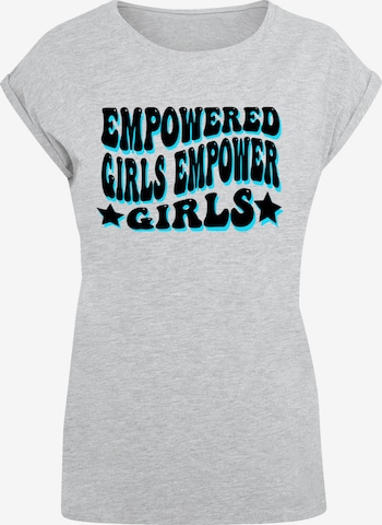 T-shirt 'Internationaler Frauentag Empowered Girls Power' F4NT4STIC en gris : devant