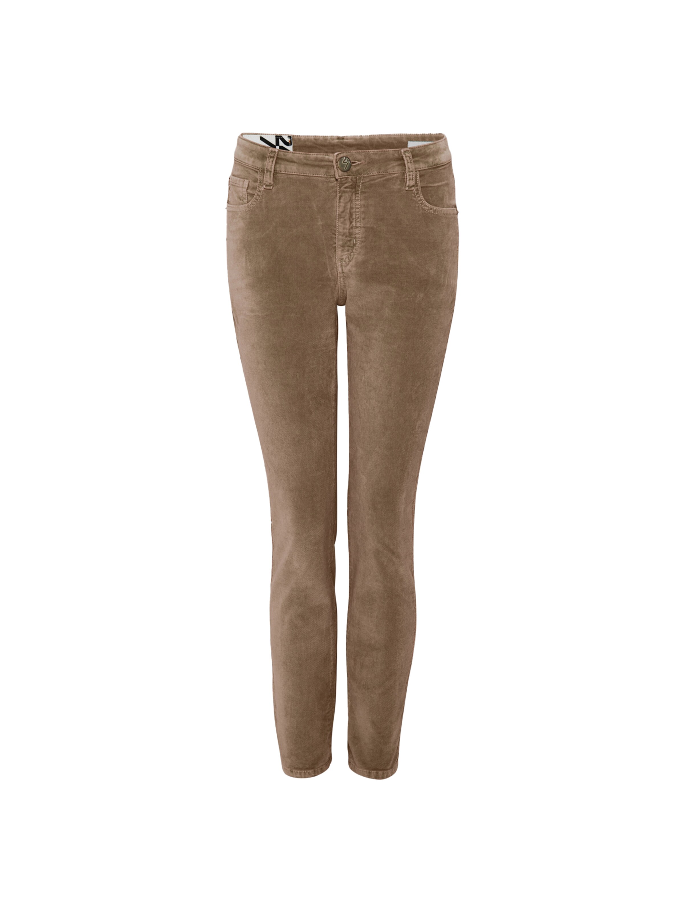 OPUS Skinny Pants 'Evita' in Brown: front