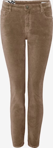 OPUS Skinny Pants 'Evita' in Brown: front