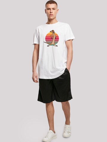 F4NT4STIC Shirt 'Disney König der Löwen Timon Sunset' in Wit