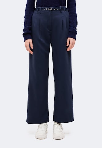 Wide leg Pantaloni con pieghe 'SLOANE' di Abercrombie & Fitch in blu: frontale