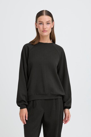 ICHI Trui 'Amias LS' in Zwart: voorkant