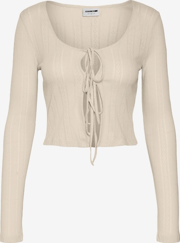 Cardigan 'Judy' Noisy may en beige : devant