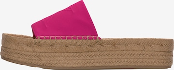 Saboți 'Ebeth' de la Calvin Klein pe roz: față