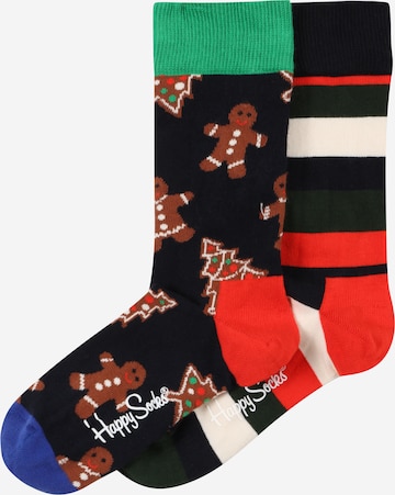 Happy Socks Sokken 'Gingerbreat Cookies' in Gemengde kleuren: voorkant