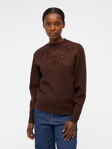 Pull-over OBJECT en marron : devant