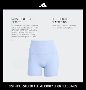 ADIDAS PERFORMANCE Skinny Sportshorts 'Studio All Me' in Blau