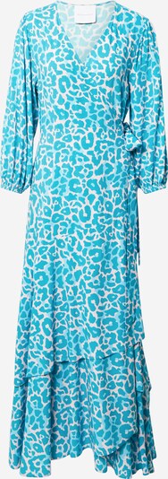 DELICATELOVE Robe 'Vou' en turquoise / bleu clair / blanc cassé, Vue avec produit