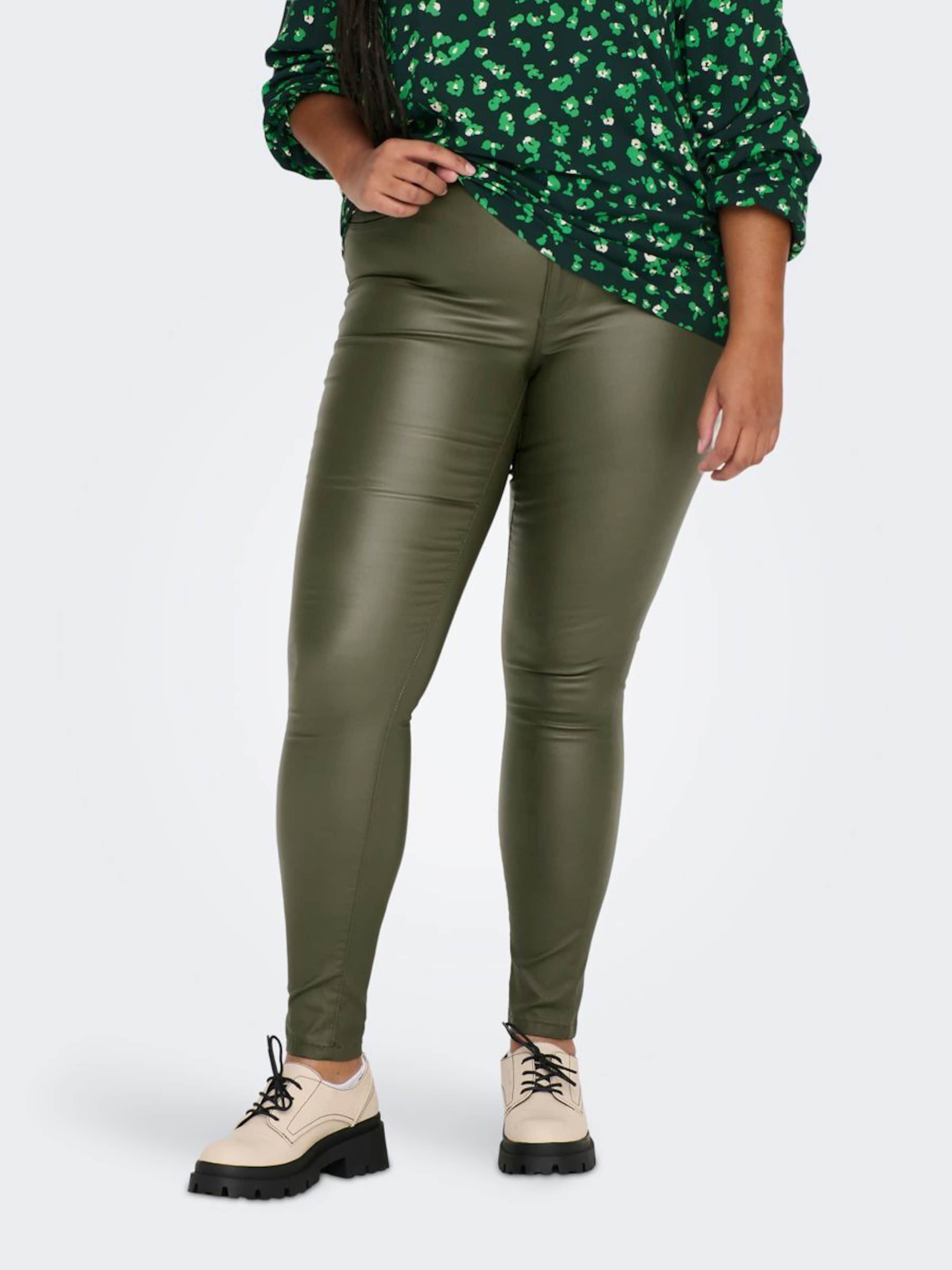 Groene leren online legging