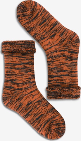Polar Husky Socks in Orange: front