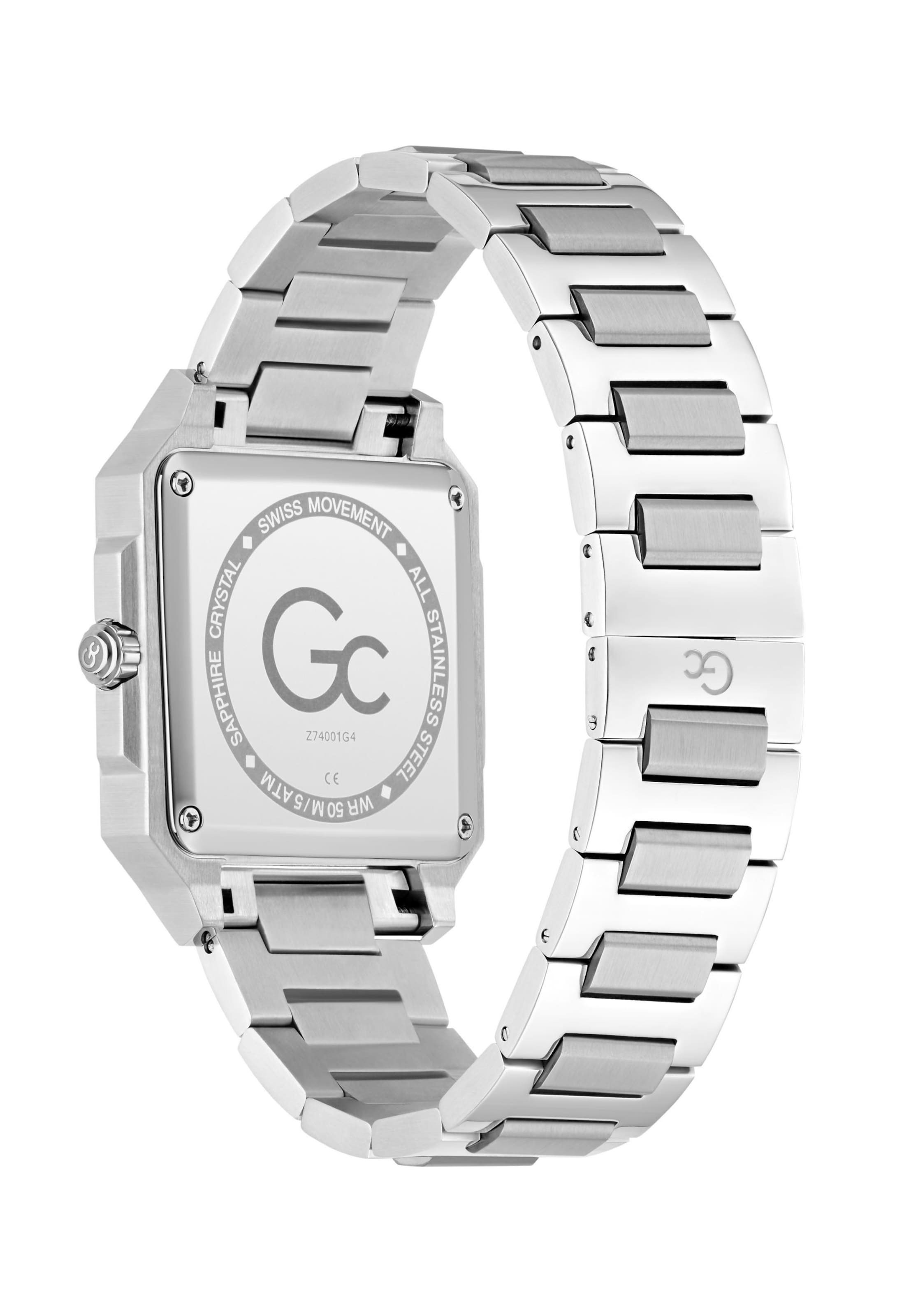 Montre à affichage analogique Gc en argent
