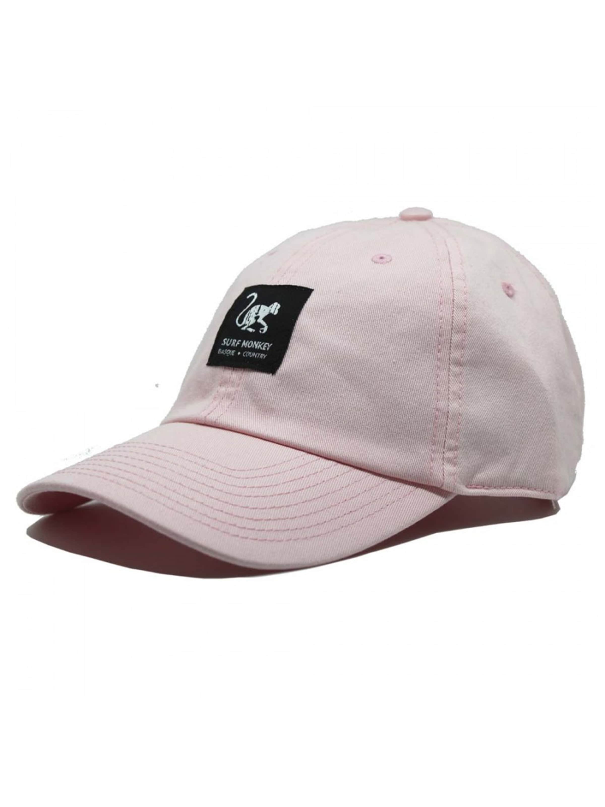 Surf Monkey Athletic Cap in Pink: front