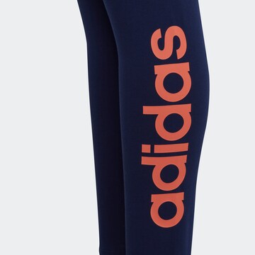 ADIDAS SPORTSWEAR Tapered Sports trousers 'Essentials Linear Logo ' in Blue