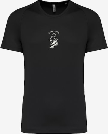 T-Shirt 'Halloween Boo Crew' F4NT4STIC en noir : devant
