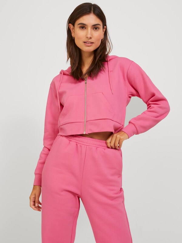 JJXX Zip-Up Hoodie 'Abbie' in Pink