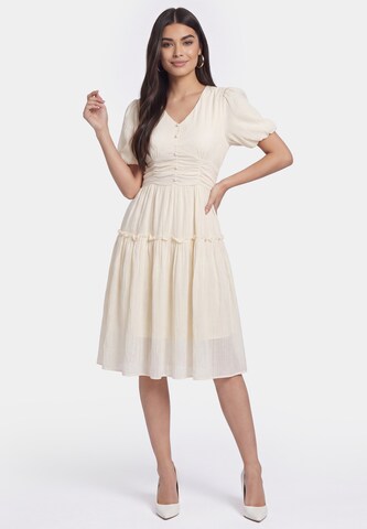 faina - Vestido em bege: frente