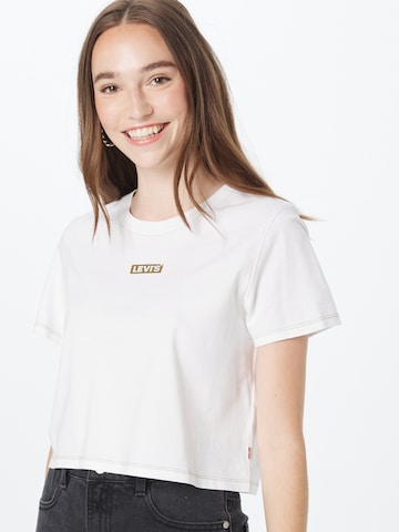 LEVI'S ® Shirt 'GR Cropped Jordie Tee' in White: front