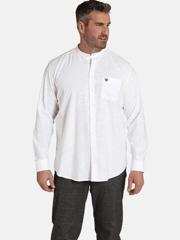 Charles Colby Comfort fit Button Up Shirt ' Duke Tancred ' in White: front