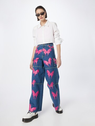 Daisy Street Wide Leg Jeans in Blau