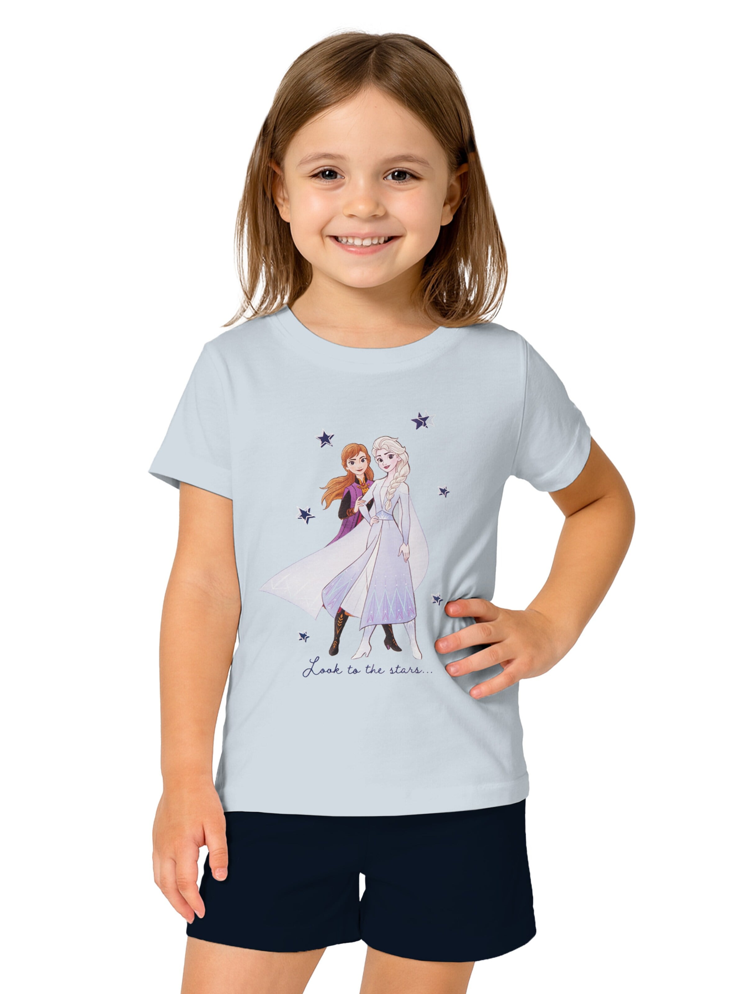 Disney Frozen Schlafanzug 'Look to the stars'‌‌‌‌‌‌‌ in Mischfarben: Vorderseite