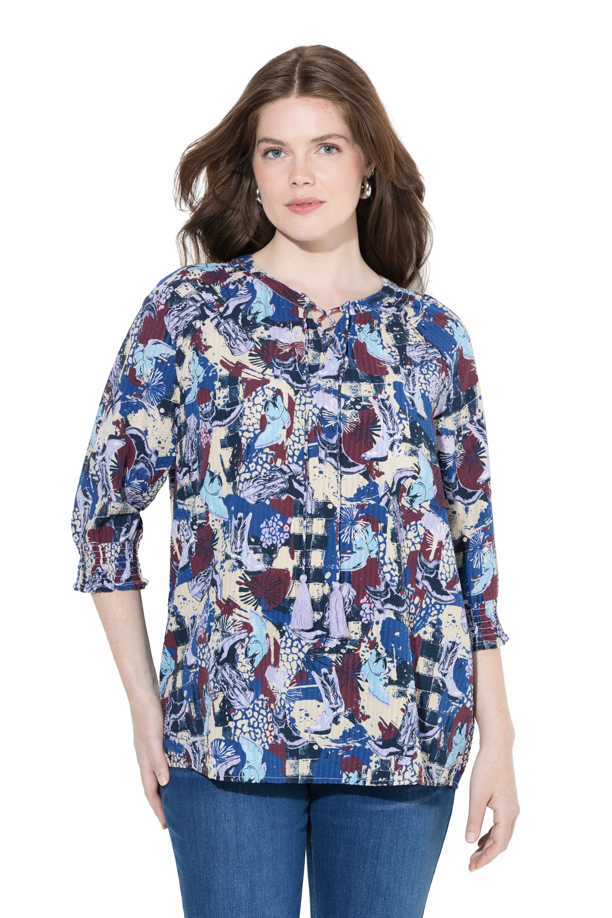 Ulla Popken Tunika in Mischfarben: Vorderseite