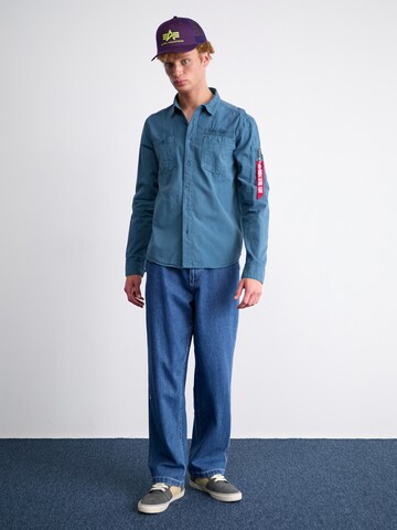 Regular fit Camicia 'Air Force' di ALPHA INDUSTRIES in blu