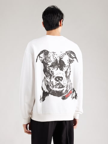 Sweat-shirt 'Dubraxo' HUGO en beige : devant