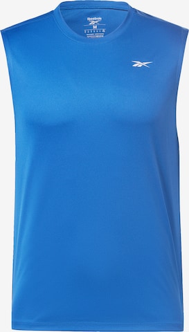 Reebok - Camiseta funcional en azul: frente