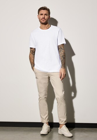 Street One MEN Crewneck T-Shirt in Weiß