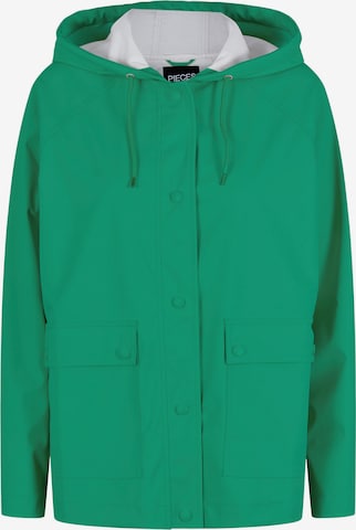 PIECES Between-Season Jacket 'Rainy' in Green: front